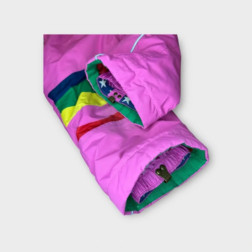 Mini Boden All In One Pink Unicorn Snowsuit